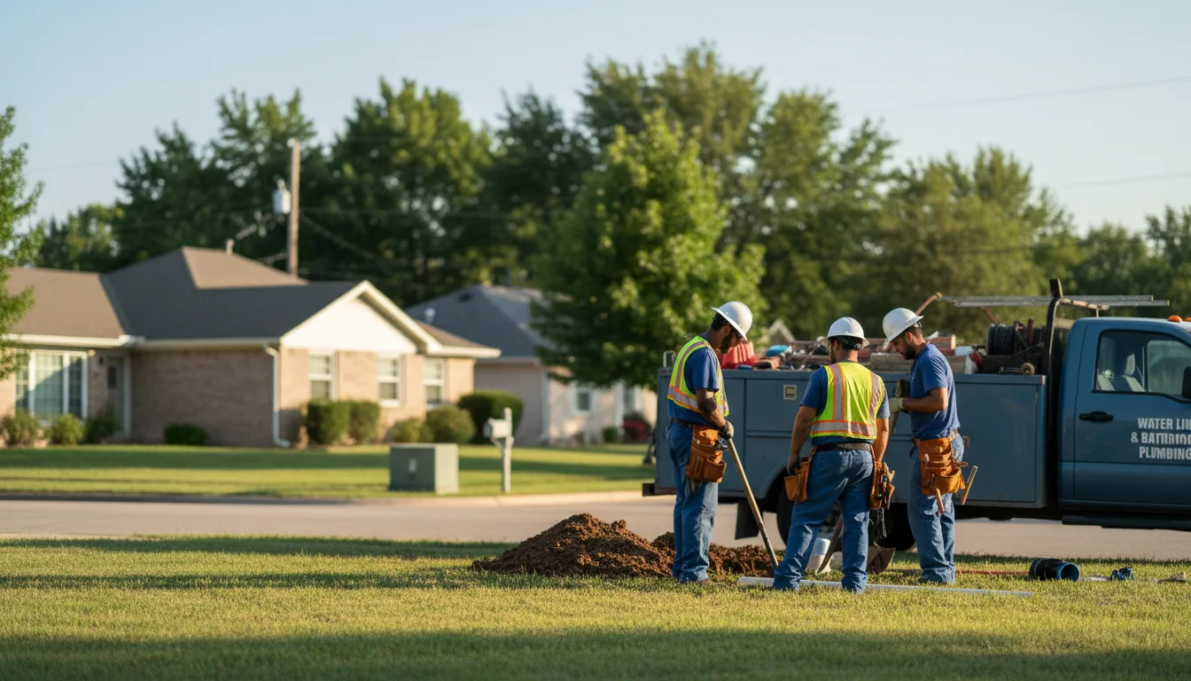 Residential water line and bathroom plumbing service in Rembrandt, IA
